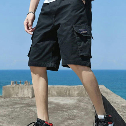 Breathable Cotton Cargo Shorts-Relaxed Fit-with Pockets-Suitable for Outdoor Adventures & Workouts