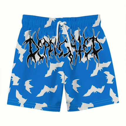 Men's Printed Shorts With Drawstring,Convenient And Comfortable,Suitable For Sports Beach, Vacation