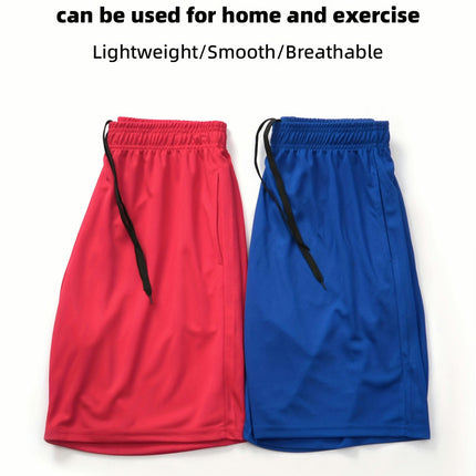 2pcs Men's Solid Quick Drying Shorts, Casual Stretch Elastic Waist Drawstring Shorts For Summer