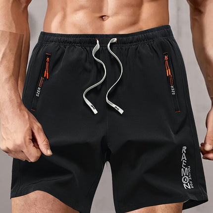 Comfy Shorts, Men's Casual Elastic Waist Drawstring Shorts For Summer Gym Workout Training