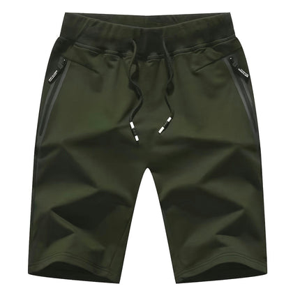 Men's Shorts, Casual Slightly Stretch Elastic Waist Drawstring Shorts For Summer Gym Workout