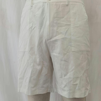 Men's Shorts Men's Casual Mid-Thigh Shorts, Solid White Summer Beach Shorts