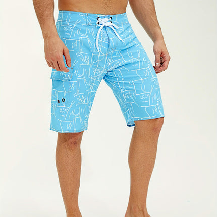 Men's Quick-drying Beach Shorts and Swim Trunks Drawstring Lightweight Shorts For Summer