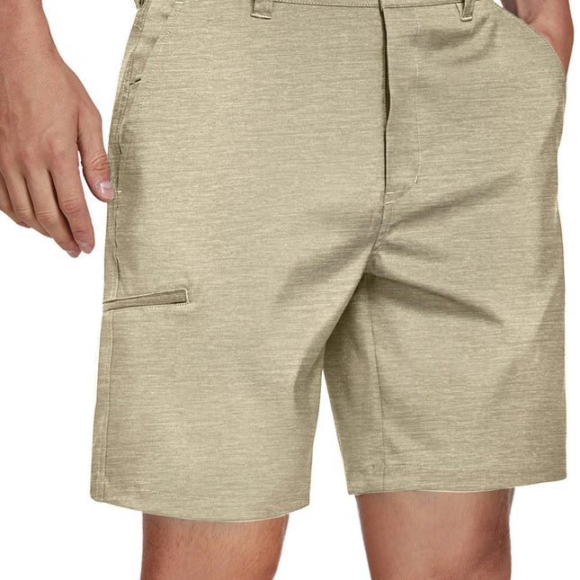 Men's Stretch Hiking Flat Front Shorts Quick Dry Lightweight Board Casual Work Outdoor Pants