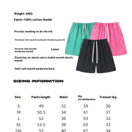 Men's Summer Sports Casual Shorts Retro College Pocket Waist Rope Design Three-piece Combination