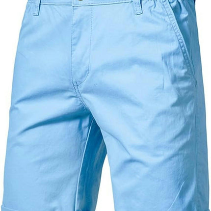 Men's Slim Shorts Casual Lightweight Elastic Waist Work Shorts With Pockets Outdoor Shorts