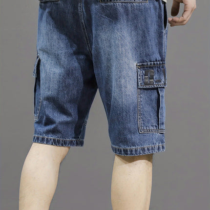 Summer Casual Denim Shorts For Males, Versatile Comfy Jorts For Men