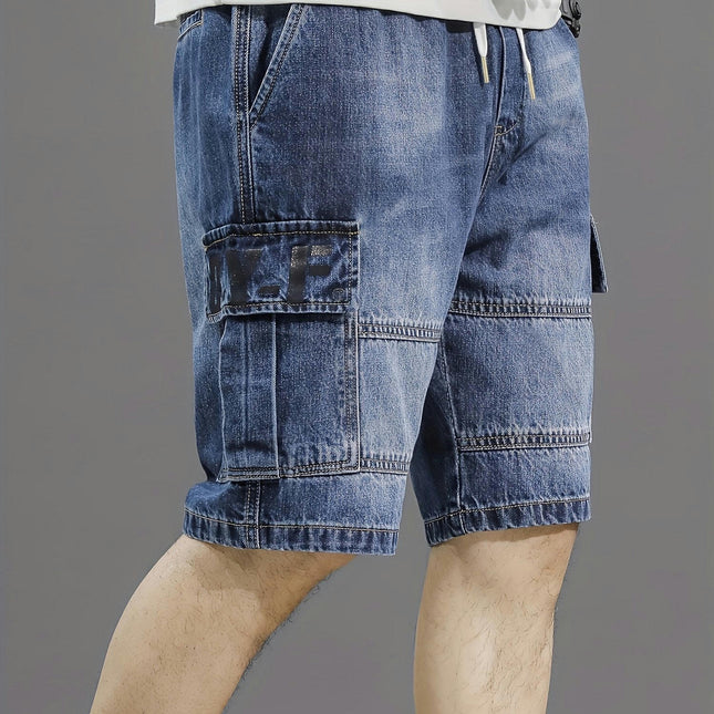 Summer Casual Denim Shorts For Males, Versatile Comfy Jorts For Men