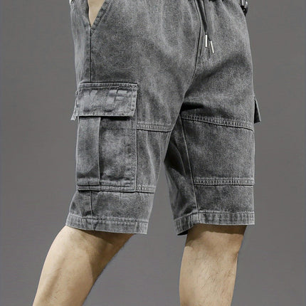 Summer Casual Denim Shorts For Males, Versatile Comfy Jorts For Men