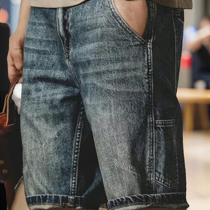 Wide-leg Baggy Mid-length Pants, Cropped Shorts, Jeans With Ripped Knees