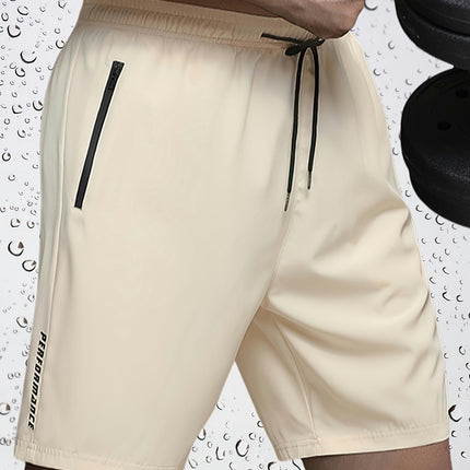 5pcs Men's Quick-Dry Breathable Shorts with Zipper Pockets - Casual Summer Wear, Multiple Colors