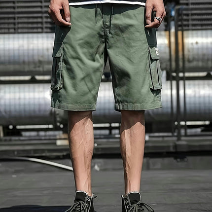 4pcs Men's Cargo Shorts With Drawstrings, Casual Outdoor Short Pants As Gift