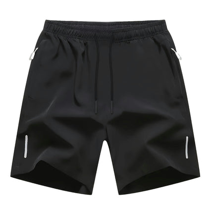 3pcs Men's Solid Quick Drying Shorts Elastic Waist Drawstring Shorts For Summer Gym Workout