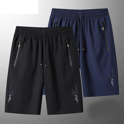 2pcs Men's Solid Quick Drying Shorts, Casual Drawstring Shorts For Summer Gym Workout Training