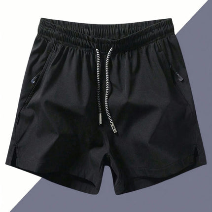 Men's Athletic Running Shorts with Zip Pockets for Gym, Fitness, Beach & Outdoor Activities