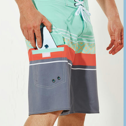 Quick-drying Beach Shorts and Swim Trunks Men's Casual Simple Comfy Shorts With Drawstring