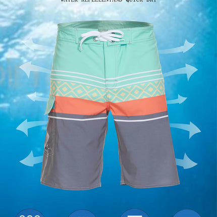 Quick-drying Beach Shorts and Swim Trunks Men's Casual Simple Comfy Shorts With Drawstring