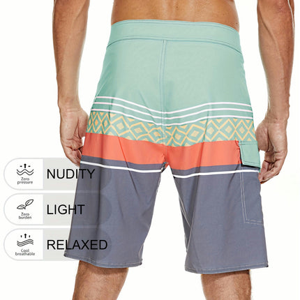 Quick-drying Beach Shorts and Swim Trunks Men's Casual Simple Comfy Shorts With Drawstring