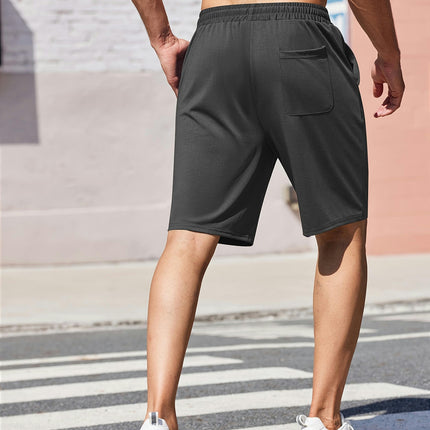 Men's Sweat Shorts Drawstring Elastic Waist Gym Workout Shorts Casual Shorts with Pockets