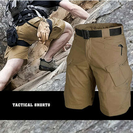 2 Pack Multi-Pocket Tactical Cargo Shorts For Men Work Shorts With Waistband And Zipper