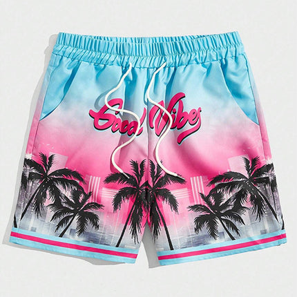 Beach Shorts Drawstring Quick Dry Shorts, Lightweight Shorts For Summer Holiday Beach Surfing