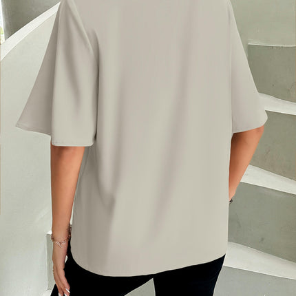 V Neck Blouse -Spring & Summer Top Soft and Flattering Fit-Women's Clothing for Warmer Seasons