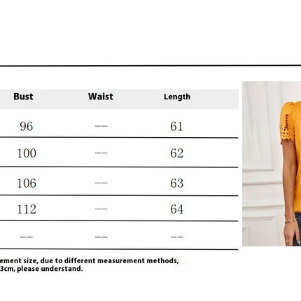 Scallop Trim V Neck Top,Solid Color Short Sleeve Top For Spring & Summer, Women's Clothing