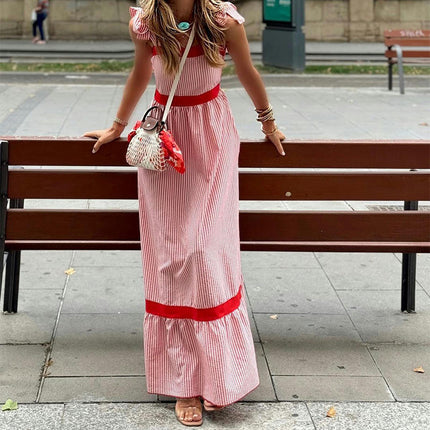 Women Summer Sleeveless Maxi Dress Casual Spaghetti Strap Flowy Beach Long Dress