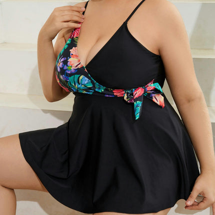 Women's Plus Size Swimdress One Piece Swimsuit Print Swimwear Bathing Suit