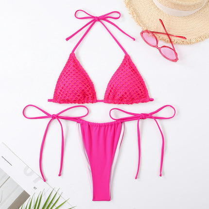 Bikini Sets for Women Halter Two Piece Swimsuit Tie Side Thong Bathing Suit Sexy Swimwear