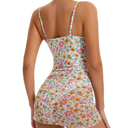 Women's Spaghetti Strap Skirt Swimdress One Piece Swimsuit Bathing Suit