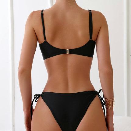 Women's Bikini Sets Two Piece Swimsuits Sexy Tie Side Triangle Bikinis Bathing Suits