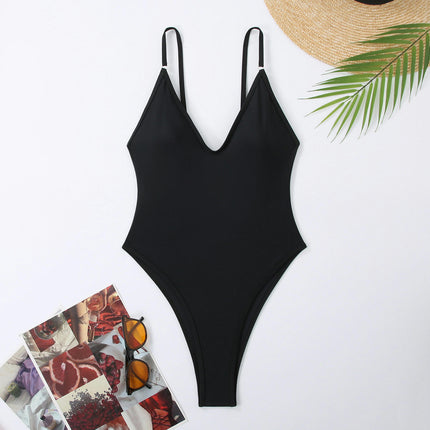 Womens Tummy Control Swimsuits One Piece Slimming Bathing Suit Spaghetti Strap Swimwear