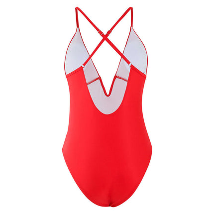 Women Sexy Deep V Neck One Piece Swimsuit Tummy Control Bathing Suit