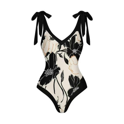 Women One Piece Swimsuit with Matching Cover Ups Floral Bikini Sets Two Pieces Bathing Suit