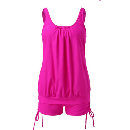 Women Tankini Swimsuits Two Piece Tummy Control Bathing Suits Blouson Tankini Top with Boy Shorts