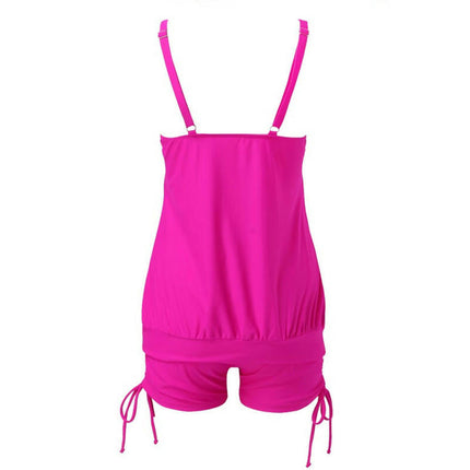 Women Tankini Swimsuits Two Piece Tummy Control Bathing Suits Blouson Tankini Top with Boy Shorts