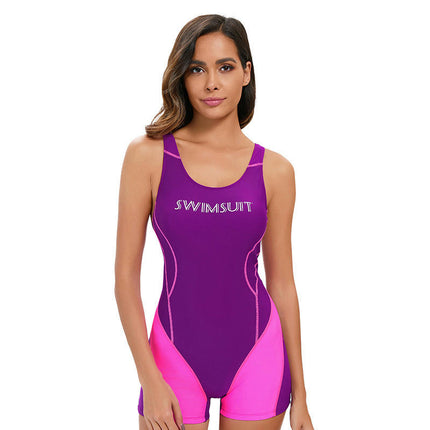 Women One Piece Swimsuit Boyleg Swimsuits Tummy Control Bathing Suit Sporty Swimwear