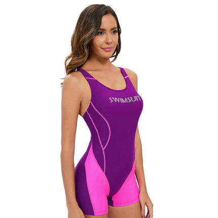 Women One Piece Swimsuit Boyleg Swimsuits Tummy Control Bathing Suit Sporty Swimwear