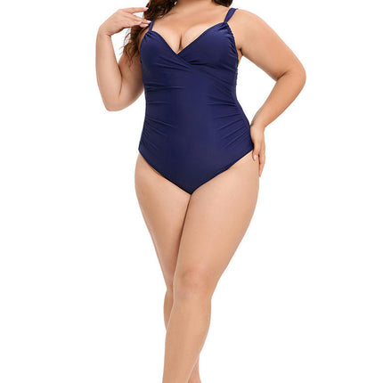 Womens One Piece Swimsuits Tummy Control Bathing Suits V Neck Ruched Monokini