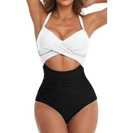 Womens One Piece Swimsuits Ruched Tummy Control Cut Out Monokinis Bathing Suit