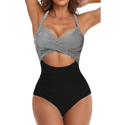 Womens One Piece Swimsuits Ruched Tummy Control Cut Out Monokinis Bathing Suit