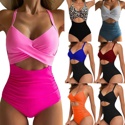 Womens One Piece Swimsuits Ruched Tummy Control Cut Out Monokinis Bathing Suit