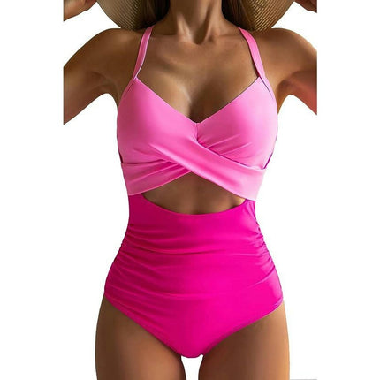 Womens One Piece Swimsuits Ruched Tummy Control Cut Out Monokinis Bathing Suit