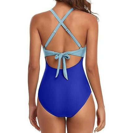 Womens One Piece Swimsuits Ruched Tummy Control Cut Out Monokinis Bathing Suit