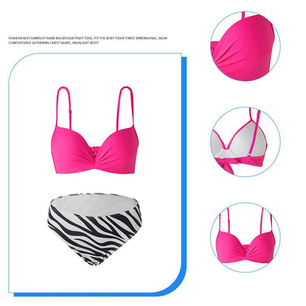 Women High Wasited Bikini Bathing Suit Spaghetti Strap 2 Piece High Cut Swimsuits