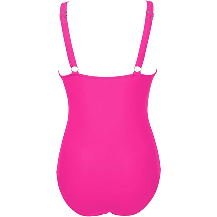 Women One Piece Swimsuits Tummy Control V Neck Bathing Suit Sexy Mesh Swimwear