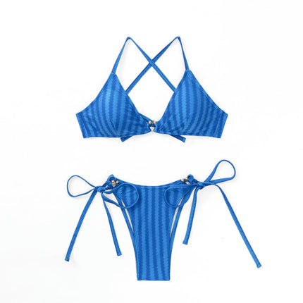 Women's Halter Swimsuit Tie Side Triangle Bikini Set 2 Piece Bathing Suits