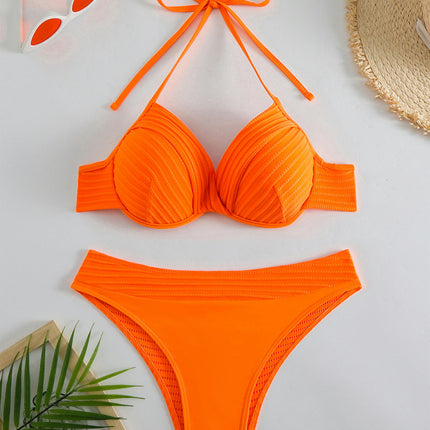 High Waisted Bikini Set for Women Two Pieces Swimsuit Sexy Tummy Control Bathing Suit