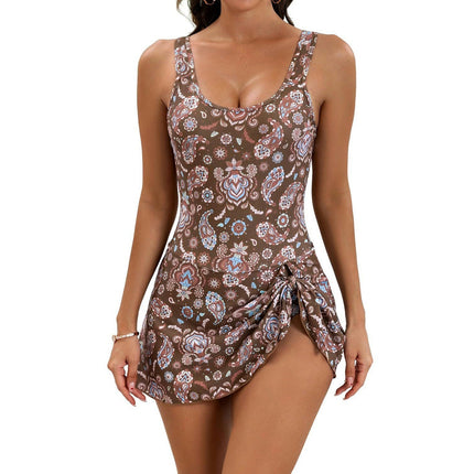 One Piece Swimdress Swimsuits for Women with Skirt Tummy Control Swim Dresses Bathing Suit